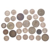 A quantity of pre 1946 silver coins, 7ozs approximately