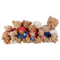 A large quantity of soft toys and teddy bears