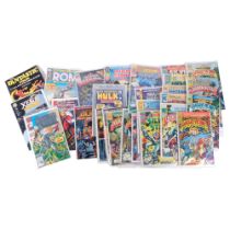 A group of 28 comics from the 1970s and '80s, including 9 various first edition comics from Marvel