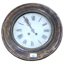 A dial wall clock, 8-day movement, diameter 37cm