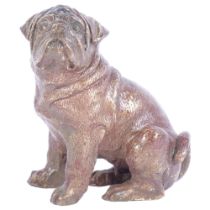 A study of a bronze Bulldog, H11cm, unsigned