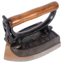 A 19th century pressing iron sensible 20, N.R.S. & Company