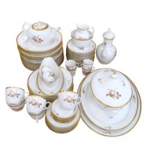 Royal Copenhagen porcelain dinner, tea and coffee service, including teapot and coffee pot, meat