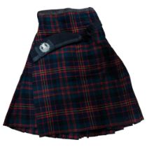 Vintage Military Kilt for the Queens Own Cameron Highlanders together with a Glengarry Bonnet with