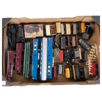 A quantity of HO and OO gauge locomotives, coaches and goods wagons, various brands including Tri-