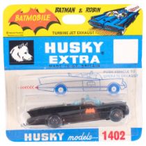 A Husky Extra, model 1402, Batman and Robin turbine jet exhaust Batmobile, unopened original