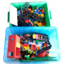 A large quantity of Duplo building blocks and accessories