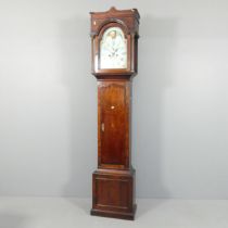 THOMAS MEAR, DURSLEY - A 19th century 8-day oak cased longcase clock, the 12" enamel and hand