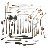 Various mixed plated cutlery, mostly WMF