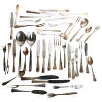 Various mixed plated cutlery, mostly WMF