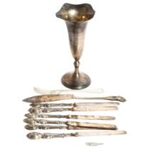 A sterling silver golf trophy, inscribed "Del Monty Gold Tournament, July 1911, Women's Handicap,