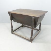 A 19th century oak dough bin. 95x71x61cm.