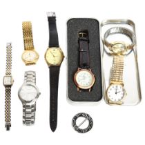 Various quartz movement fashion watches, including a cased Ben Sherman watch etc