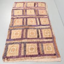 **DESCRIPTION CHANGE** A large chain-stich Indian Bedspread.. 244x220cm