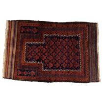 An antique Afghan Tamuri prayer rug, 126 x83cm Good condition, some wear evident at edges