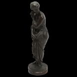 Charles Cumberworth (1811 - 1852), Classical maiden, patinated bronze, height 35cm, signed Good