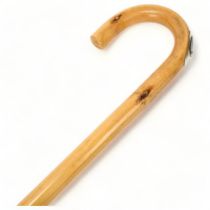 A horse measuring walking stick, with integral spirit level Good condition