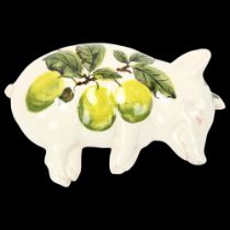 Wemyss Pottery sleeping pig, length 16cm Good condition