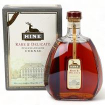 A bottle of Hine Rare & Delicate Fine Champagne Cognac, in original box 100cl, 40%