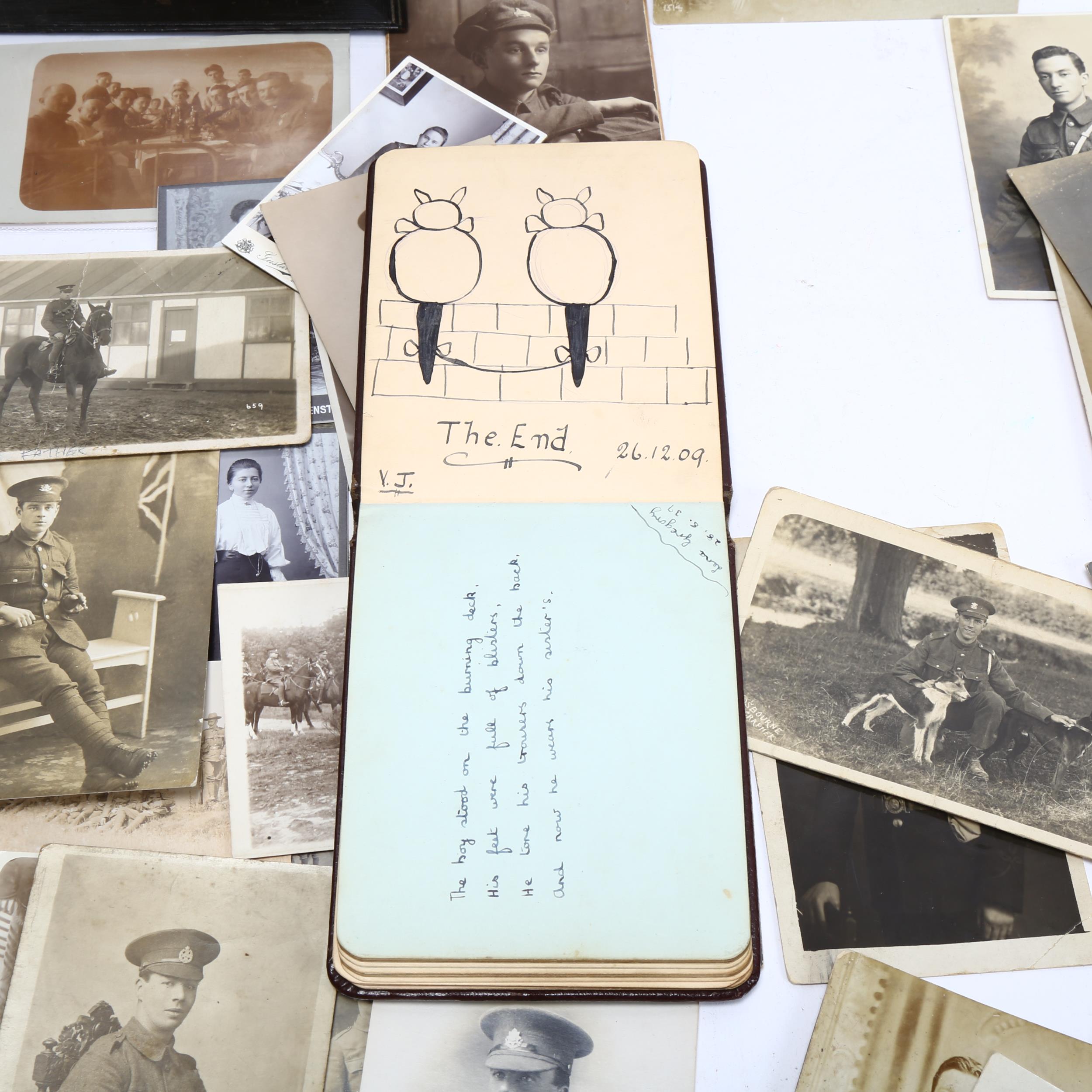 A group of Great War photographs, postcards, autograph album etc - Image 3 of 3