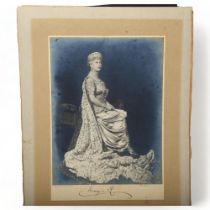 HRH Queen Mary Of Teck (1867 - 1953), studio photograph, signed in ink below the image, image size