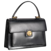 TANNER KROLLE - black leather handbag, width 26cm, with dust bag