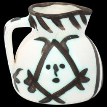 Pablo Picasso (1881 - 1973), Tetes, Madoura pottery jug, conceived in 1953 in an edition of 500,