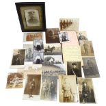A group of Great War photographs, postcards, autograph album etc
