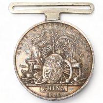 1st China War medal 1842, awarded to James Haines Royal Marines, no ribbon
