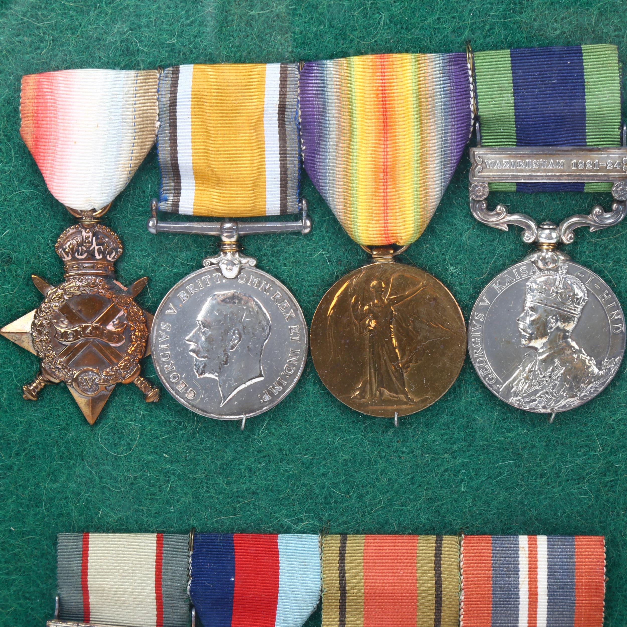 A group of 8 Great War and Second War Service medals, awarded to Major JH Rigg, 8th Punjab Regiment, - Image 2 of 3