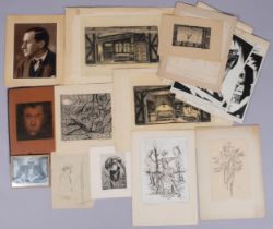Bert Hoppmann (born 1889), archive of prints and original drawings, including photo portrait of