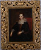 Portrait of a woman, 18th/19th century oil on wood panel, unsigned, 35cm x 25cm, framed Good