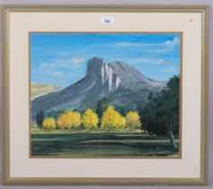 Donald Barron (born 1900), landscape near Castellane, watercolour gouache, signed with monogram,