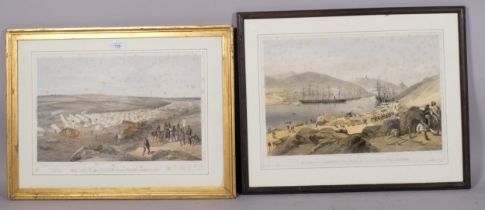 William Simpson, 5 x 19th century Crimean War scenes, published 1855, framed (5) All have some