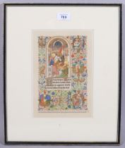 The Master of the Bedford Book of Hours, chromolithograph in gold and colours on paper, St Mark