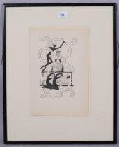 Eric Gill, Henry VIII, wood engraving, 1939, from an edition of 1950 copies, 32cm x 22cm, framed