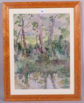 Michael Cadman (1920-2010), watercolour on paper, French River (2005), signed and dated lower right,