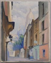 Andre le Moigne (1898 - 1987), view of Montmartre Paris, oil on canvas, signed, 41cm x 33cm,