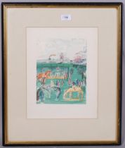 Raoul Dufy, 2 wood engravings, glory of the horse, circa 1950s, image 26cm x 18cm, framed (2) Good