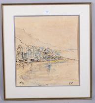Arthur Cantrell (South African, 1917 - 1998), view of Cape Town, watercolour, signed and dated 1959,