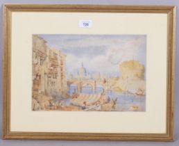 **DESCRIPTION AMENDMENT** 19th century British School, *Rome, with the Castell San Angelo and St Pet