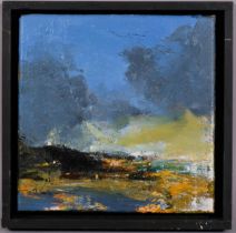 Alan Rankle, cliff walk, oil on canvas, 1999, inscribed verso, 25cm x 25cm, framed Good condition