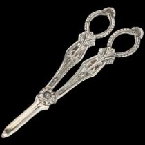 A pair of Elizabeth II silver grape scissors, PH Vogel & Co, Birmingham 1971, 17cm, 3.4oz No