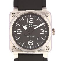 BELL & ROSS - a stainless steel BR 03-92 Aviation Type automatic calendar wristwatch, ref. BR03-92-