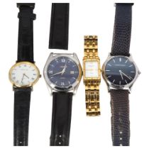 4 wristwatches, including lady's Raymond Weil Tango, Emporio Armani etc Lot sold as seen unless