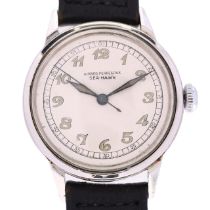 GIRARD-PERREGAUX - a Vintage stainless steel Sea-Hawk mechanical wristwatch, circa 1950s, silvered