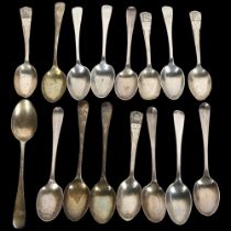 A quantity of silver teaspoons, 6.1oz total No damage or repair, only general surface wear