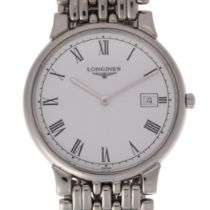 LONGINES - a stainless steel Les Grandes Classiques De Longines quartz calendar bracelet watch, ref.