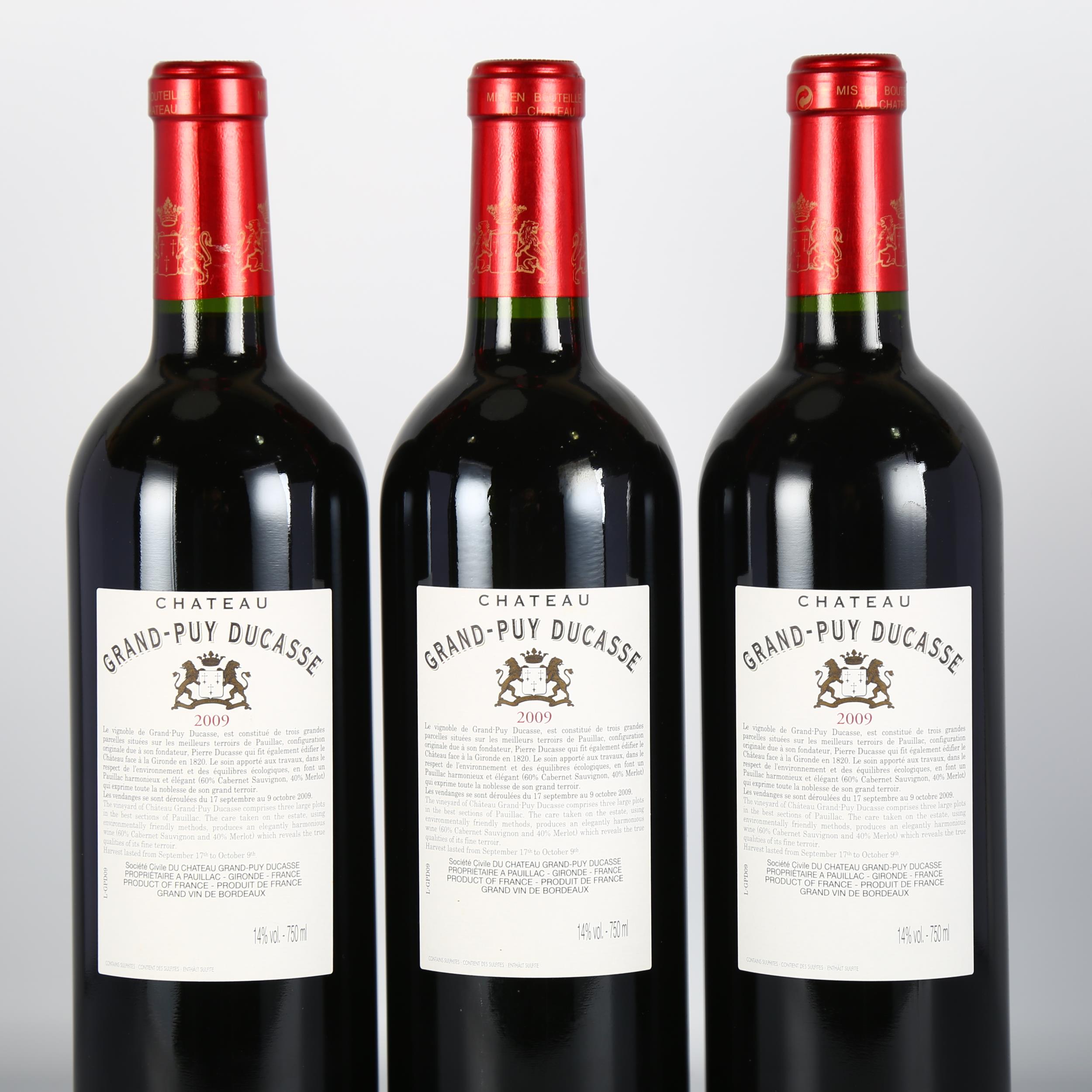 Chateau Grand-Puy Ducasse 2009, Pauillac x 3 bottles. 93 points Wine Spectator. 17 points Jancis - Image 3 of 3