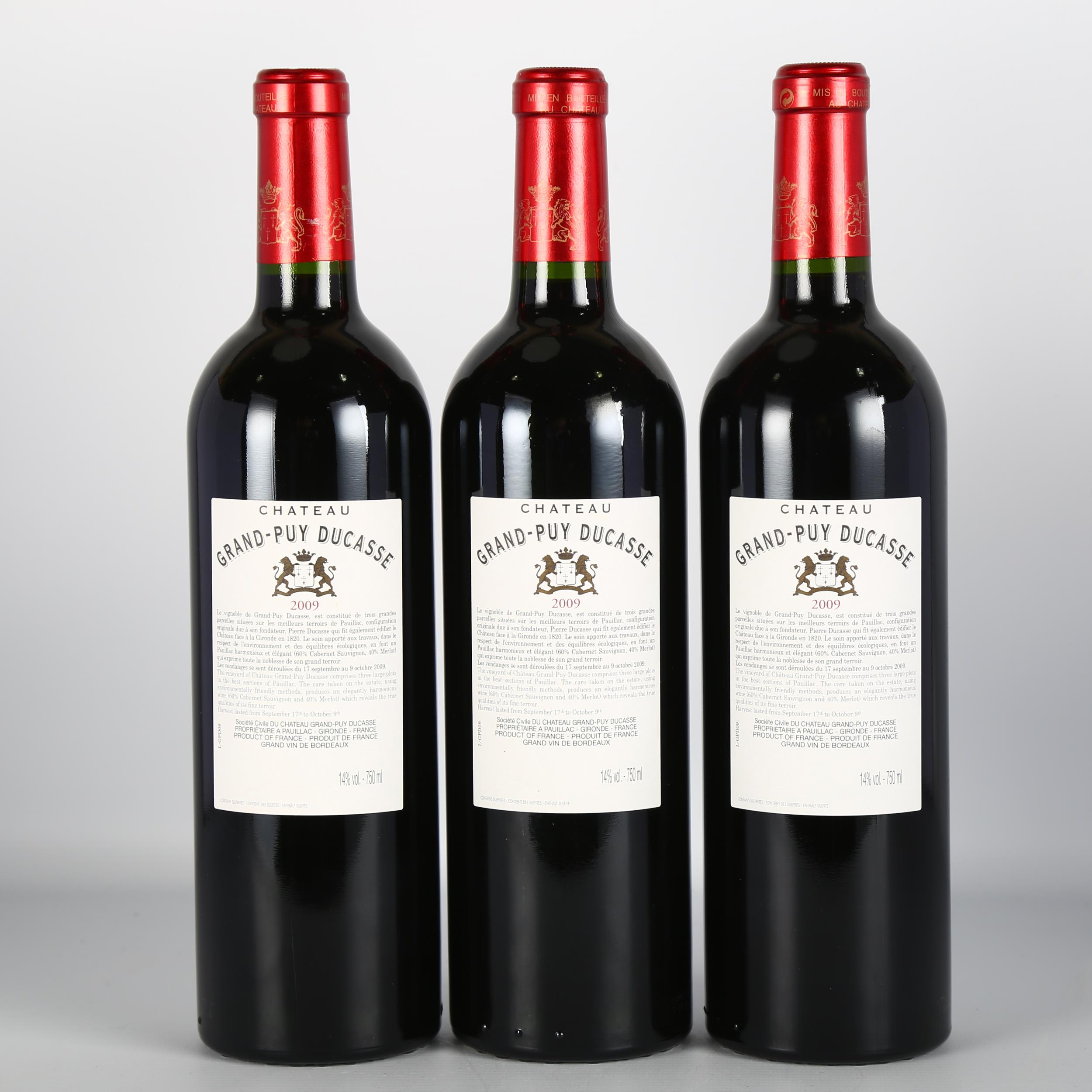 Chateau Grand-Puy Ducasse 2009, Pauillac x 3 bottles. 93 points Wine Spectator. 17 points Jancis - Image 2 of 3